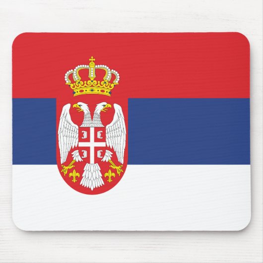 Serbien-Flagge Mousepad (Vorne)