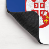 Serbien-Flagge Mousepad (Ecke)