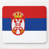 Serbien-Flagge Mousepad (Vorne)
