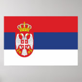 Serbien-Flagge Poster (Vorne)