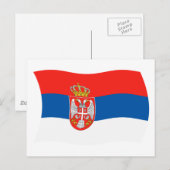 Serbien Flagge Postkarte (Vorne/Hinten)