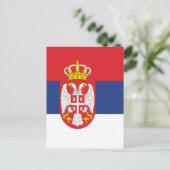 Serbien-Flagge Postkarte (Stehend Vorderseite)