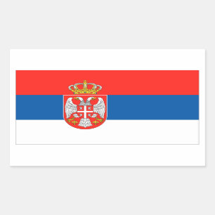 Serbien-Flagge Rechteckiger Aufkleber