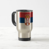 Serbien-Flagge Reisebecher (Vorderseite Links)