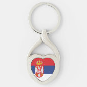 Serbien-Flagge Schlüsselanhänger (Vorderseite)