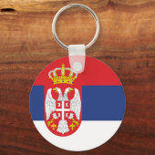Serbien-Flagge Schlüsselanhänger (Vorderseite)