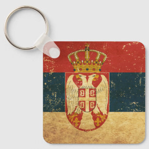 Serbien Flagge Schlüsselanhänger