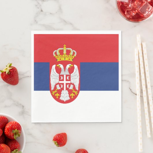 Serbien-Flagge Serviette (Beispiel)