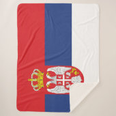 Serbien-Flagge Sherpadecke (Vorderseite)