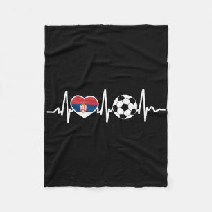 Serbien-Flagge-Shirt Fußll Fußball serbischer Fan Fleecedecke