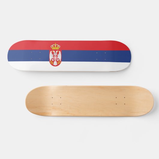 Serbien-Flagge Skateboard (Horizontal)