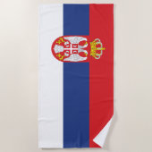 Serbien-Flagge Strandtuch (Vorderseite)