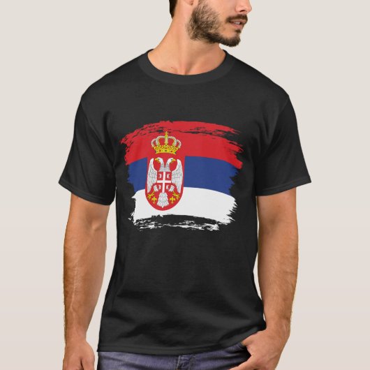 Serbien-Flagge T-Shirt (Vorderseite)