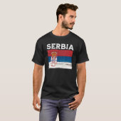Serbien - Flagge Vintag Serbiens T-Shirt (Vorne ganz)