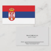 Serbien-Flagge Visitenkarte (Vorne/Hinten)