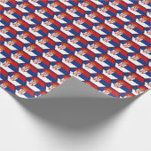 Serbien-Flaggen-Bienenwaben-Packpapier Geschenkpapier (Ecke)