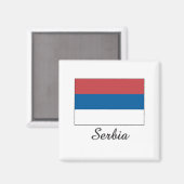 Serbien-Flaggen-Design Magnet (Vorderseite/Rückseite)