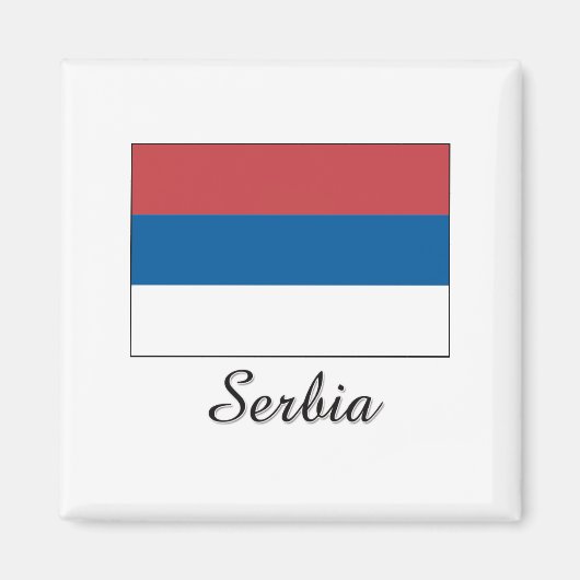 Serbien-Flaggen-Design Magnet (Vorne)