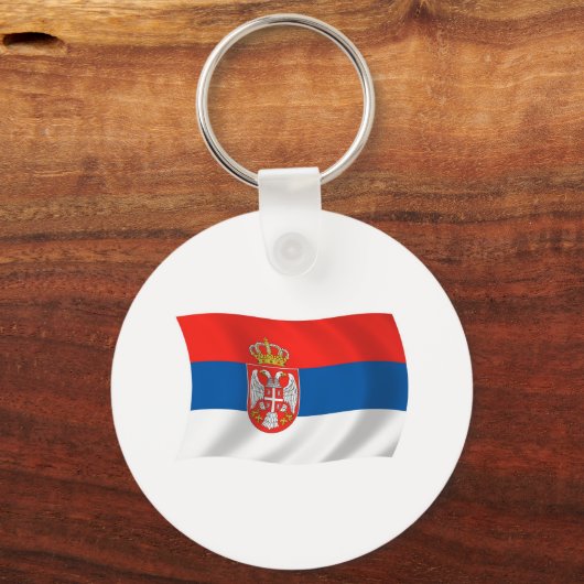 Serbien-Flaggen-Schlüsselanhänger Schlüsselanhänger (Vorderseite)