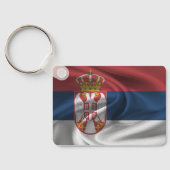 Serbien-Flaggen-Schlüsselanhänger Schlüsselanhänger (Rückseite)