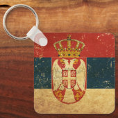 Serbien-Flaggen-Schlüsselanhänger Schlüsselanhänger (Vorderseite)