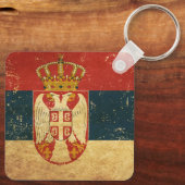 Serbien-Flaggen-Schlüsselanhänger Schlüsselanhänger (Rückseite)