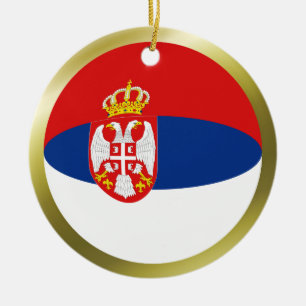 Serbien-Flaggen-Schmuck Keramikornament
