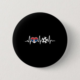 Serbien-Flaggen-Shirt Fußball serbischer Fan Männe Button