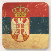 Serbien-Flaggen-Untersetzer Getränkeuntersetzer (Vorderseite)