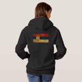 Serbien Flaggenfrauen schwarz Hoodie (Schwarz voll)