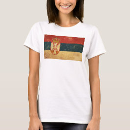 Serbien Flaggenfrauen weiß T-Shirt