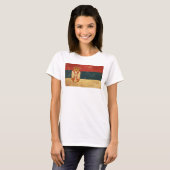 Serbien Flaggenfrauen weiß T-Shirt (Vorne ganz)