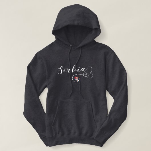 Serbien Flaggenherz, Republika Srbija Hoodie (Design vorne)