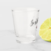 Serbien Flaggenherz, Republika Srbija Schnapsglas (Links)