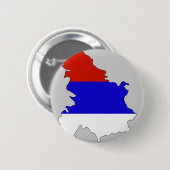 Serbien-Flaggenkarte Button (Vorne & Hinten)