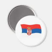 Serbien-Flaggenmagnet Magnet (Vorderseite/Rückseite)