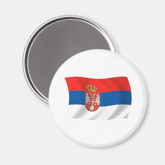 Serbien-Flaggenmagnet Magnet (Vorderseite/Rückseite)