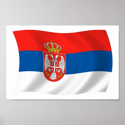 Serbien-Flaggenplakat Poster (Vorne)