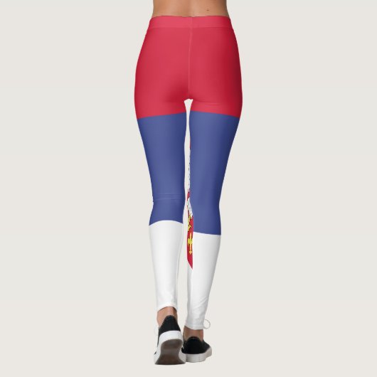 Serbien-Flaggenzeichen Leggings (Rückseite)