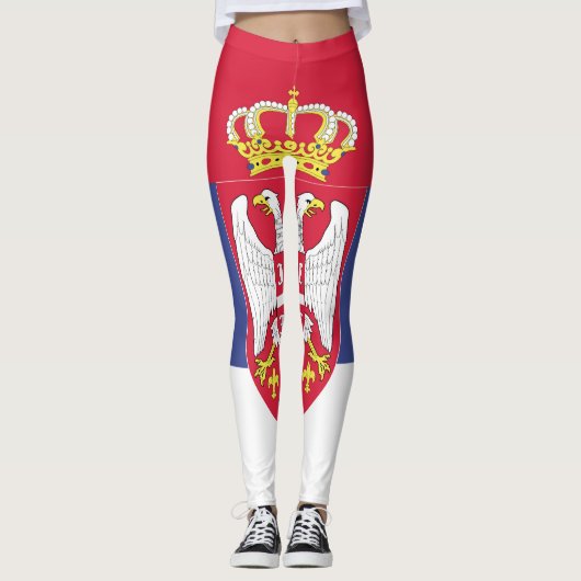 Serbien-Flaggenzeichen Leggings (Vorderseite)