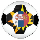 Serbien Fußball und Serbische Flagge / BANG (Gedreht)