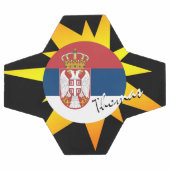 Serbien Fußball und Serbische Flagge / BANG (Flach)