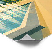 Serbien Illustration Reise Kunst Vintage Poster (Ecke)