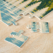 Serbien Illustration Reise Kunst Vintage Puzzle (Seite)