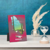 Serbien Illustriertes Reiseplakat Fotoplatte (Seite)