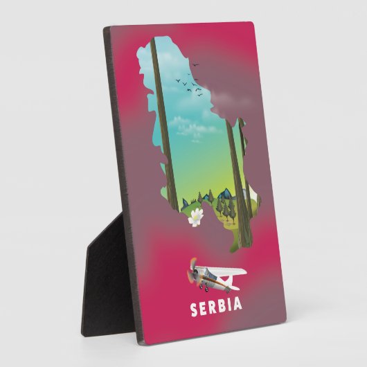 Serbien Illustriertes Reiseplakat Fotoplatte (Seite)