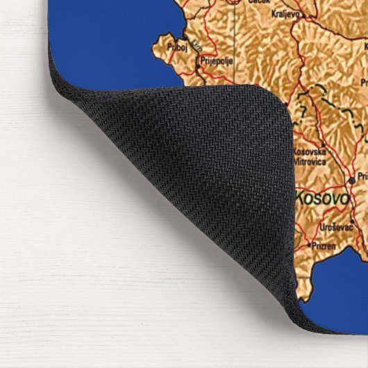 Serbien-Karte Mousepad (Ecke)
