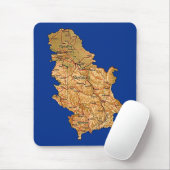 Serbien-Karte Mousepad (Mit Mouse)