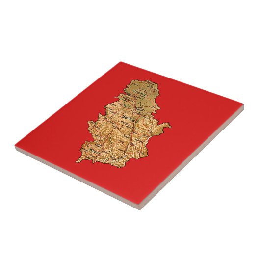 Serbien-Karten-Fliese Fliese (Seite)