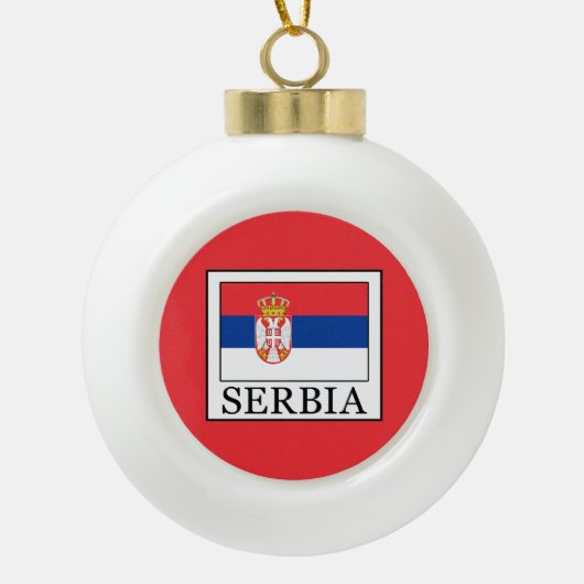 Serbien Keramik Kugel-Ornament (Vorderseite)